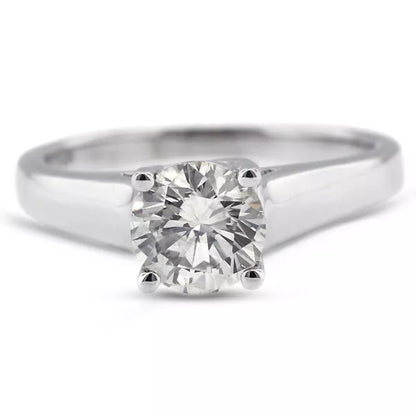 0.44ct H SI1 Round Natural Diamond Solitaire Ring