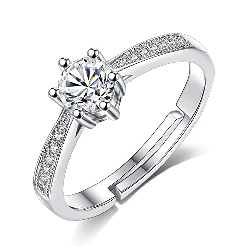 1.20Ct Real Moissanite Solitaire Engagement Ring