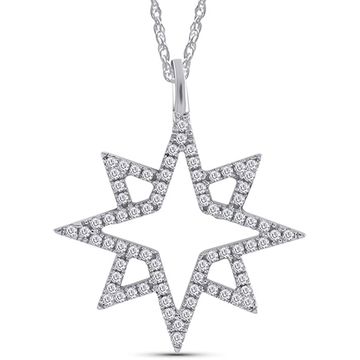 0.50 CT Moissanite Star Pendant Necklace