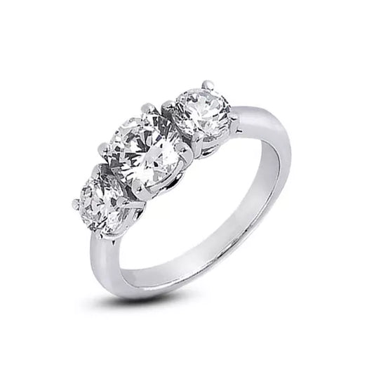 Natural Moissanite Classic Engagement Ring