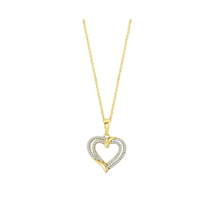 Double Heart Pendant Necklace