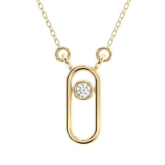 0.25 CT Moissanite Women's Pendant Gold Plated