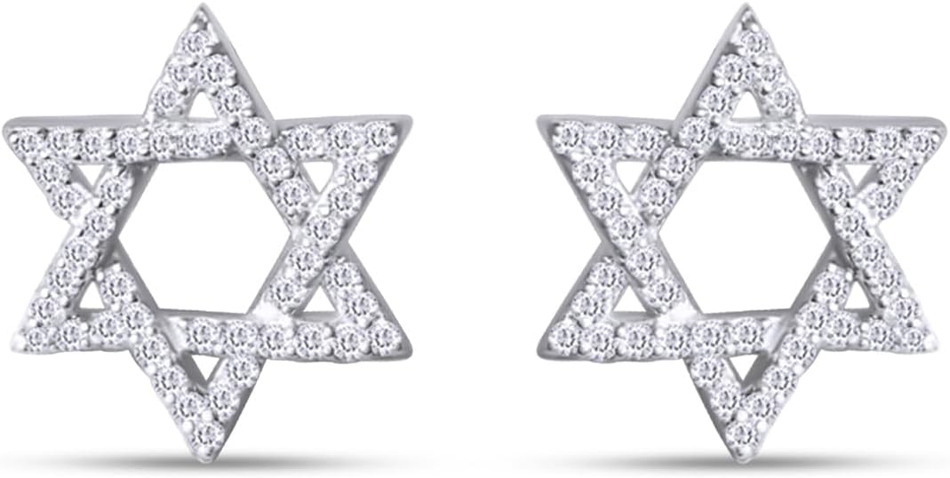 Star White Diamond Stud Earring