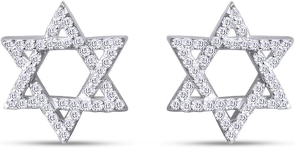 Star White Diamond Stud Earring