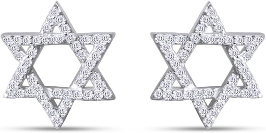 Star White Diamond Stud Earring