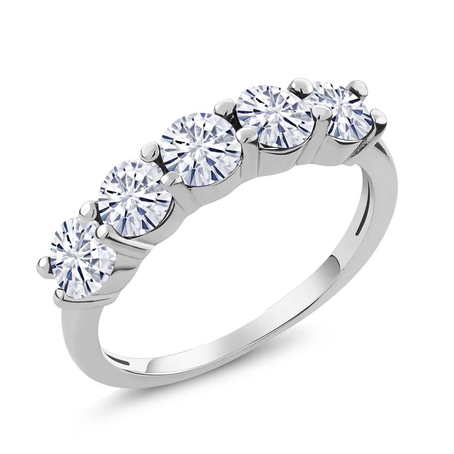 0.50 CT 5-Stone Moissanite Band Ring