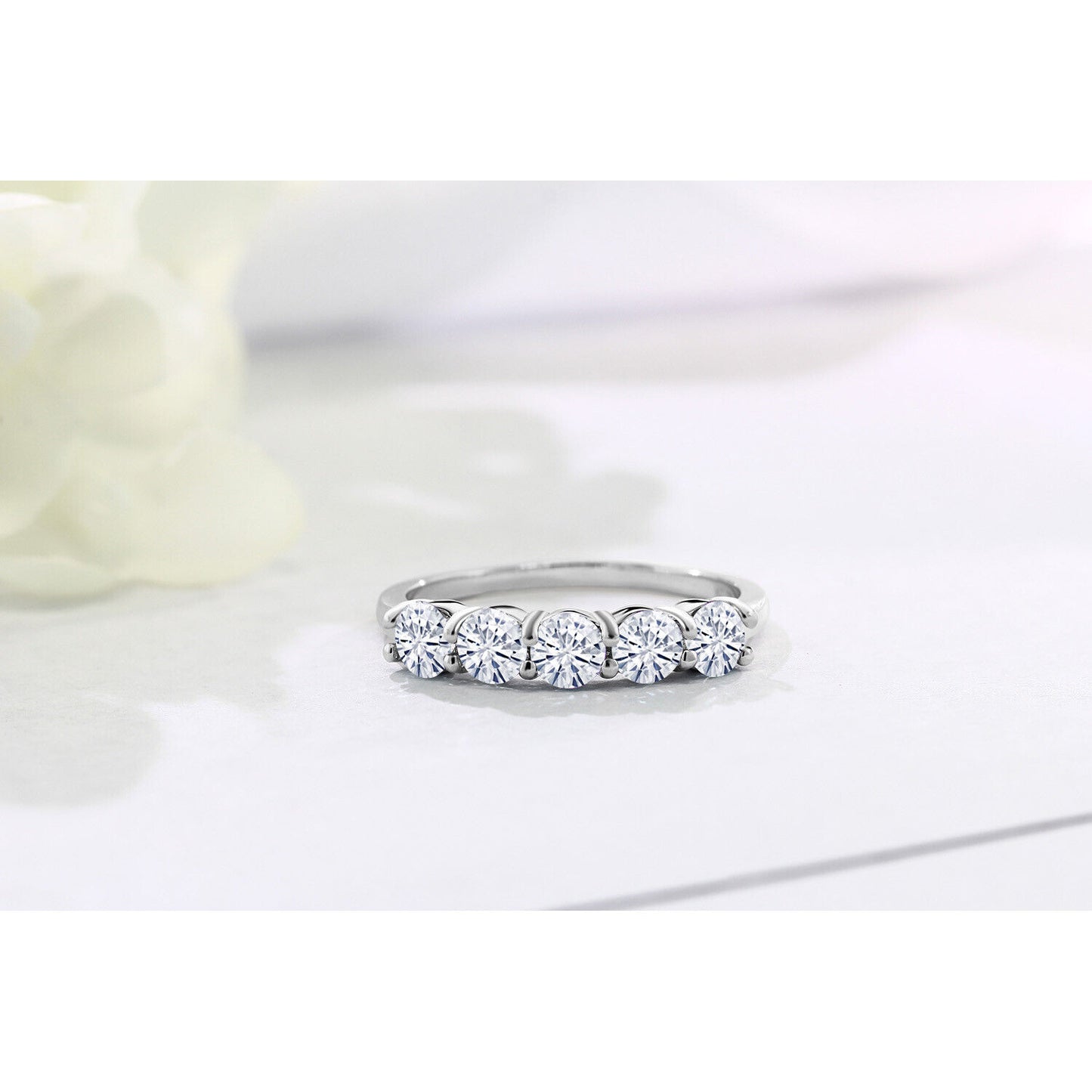 0.50 CT 5-Stone Moissanite Band Ring