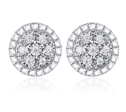 Cluster Moissanite Stud Earrings