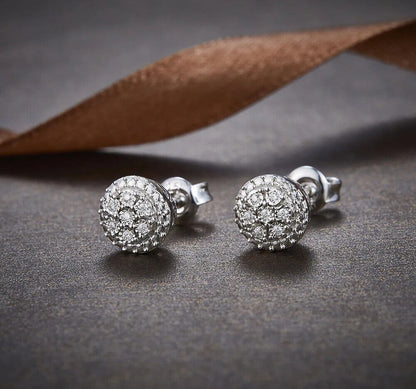 Cluster Moissanite Stud Earrings