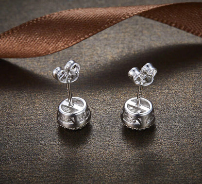 Cluster Moissanite Stud Earrings