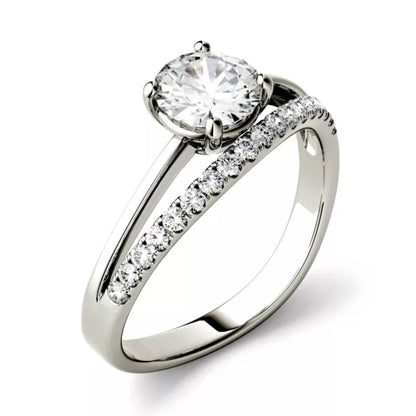 Moissanite Engagement Wedding Ring