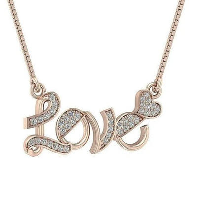 Womens Love Pendant Necklace