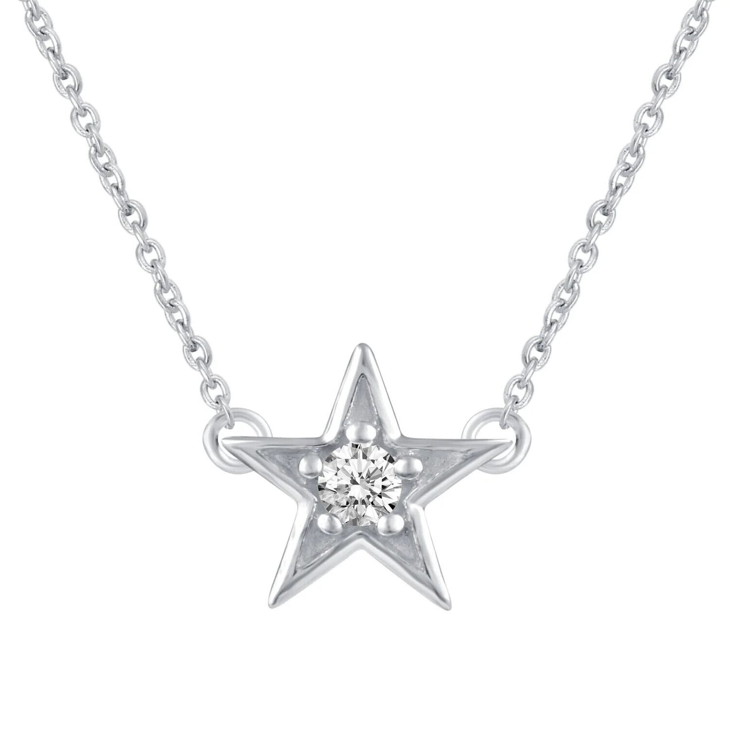 Moissanite Star Pendant Necklace