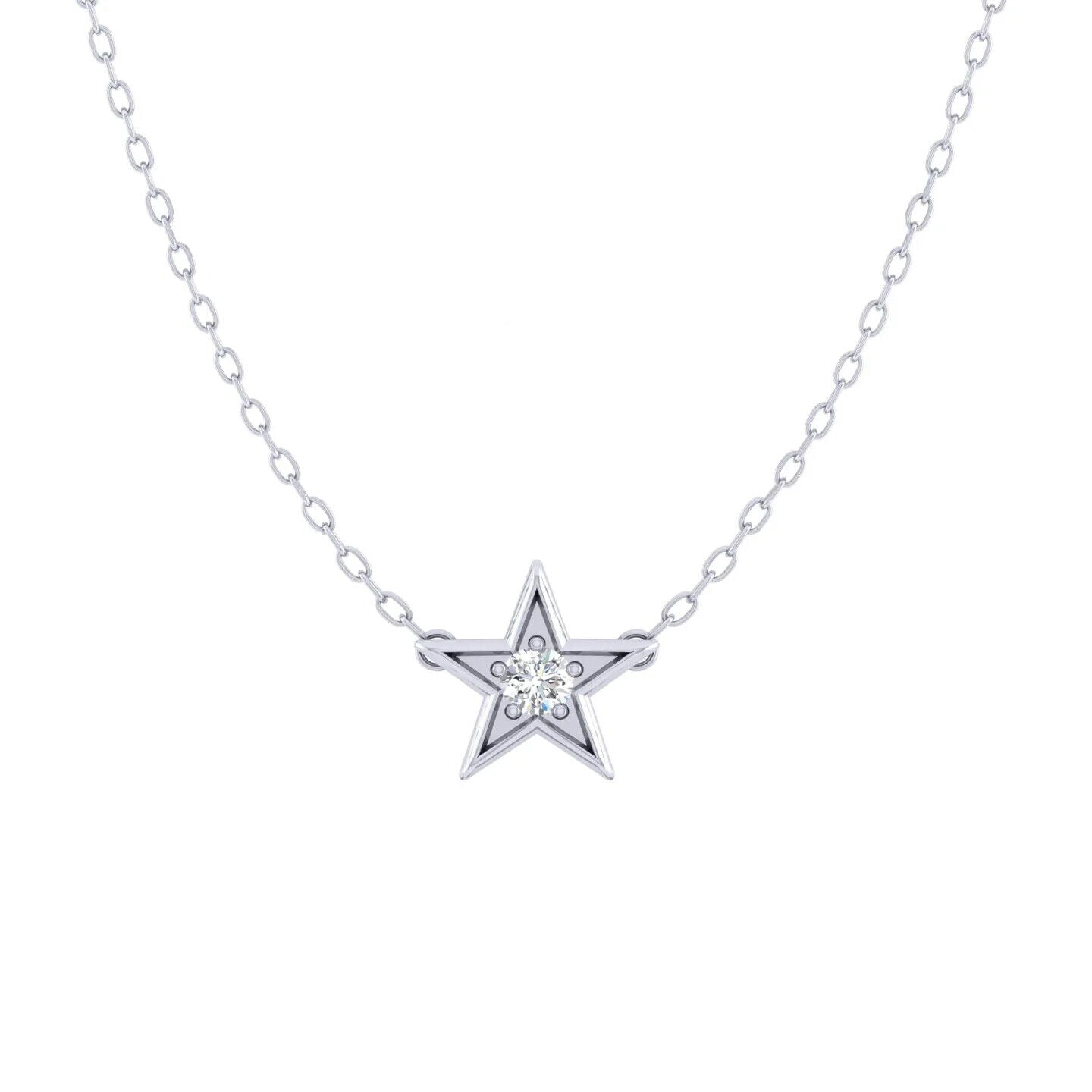 Moissanite Star Pendant Necklace