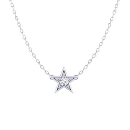 Moissanite Star Pendant Necklace