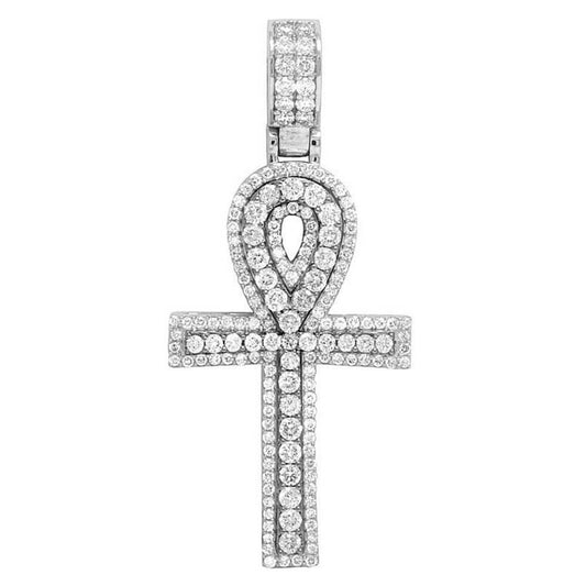 Moissanite Ankh Cross Pendant