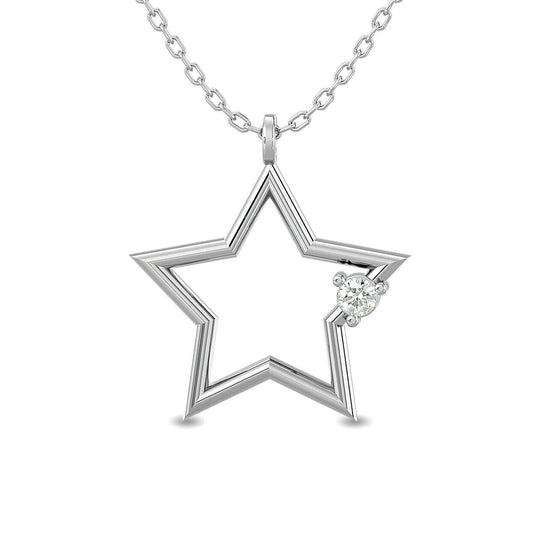 Moissanite Star Pendant Necklace