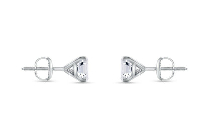 1CT Princess Solitaire Stud Earrings