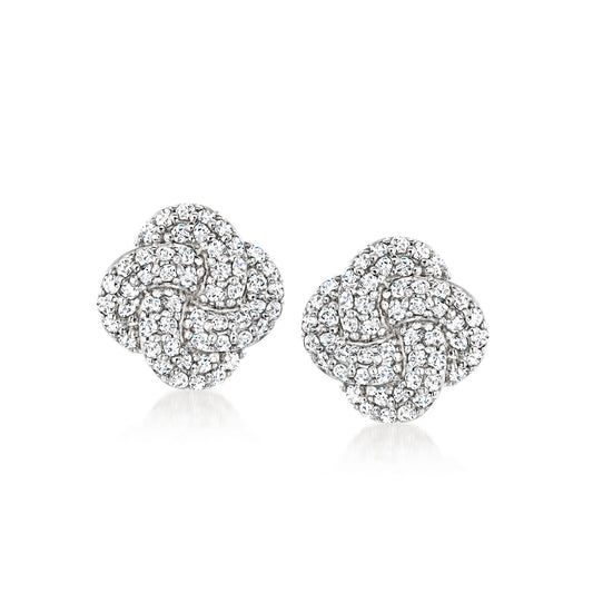 0.40 CT Moissanite Love Knot Stud Earrings