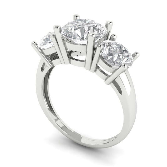 Moissanite Three Stone Ring