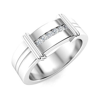 0.15 CT Moissanite Men's Band Ring