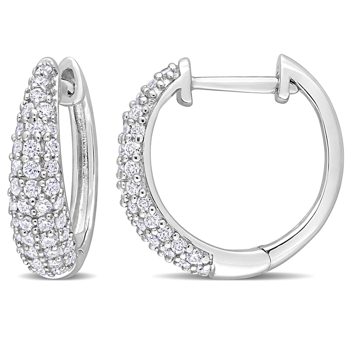 0.50 CT Moissanite Hoop Earrings