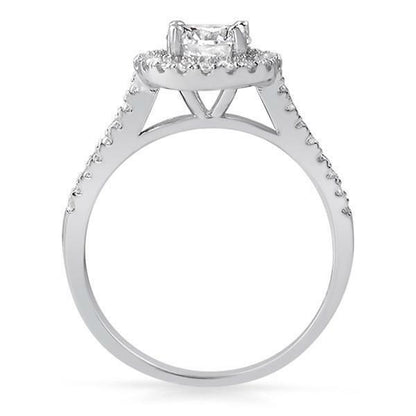 1.20 CT Moissanite Halo Engagement Ring