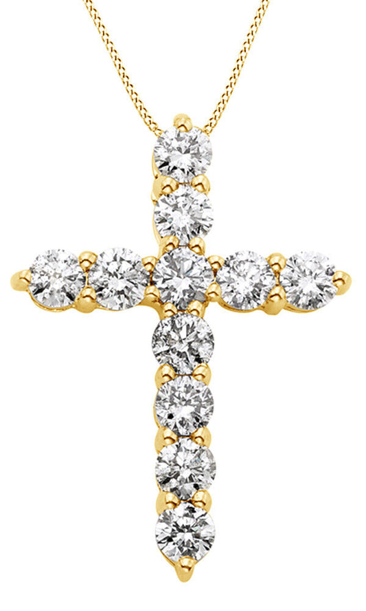 1Ct Moissanite Jesus Cross Necklace