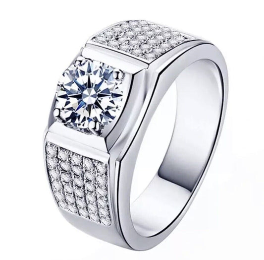 Men's Moissanite Engagement Ring