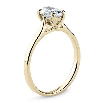 Oval Cut VVS1 Moissanite Solitaire Ring