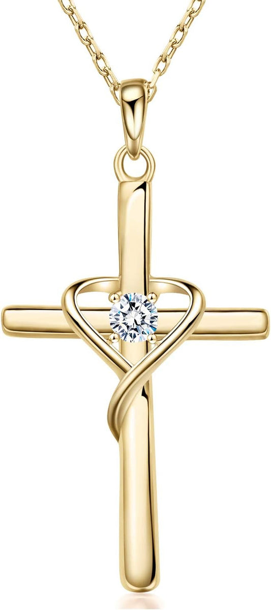 0.10ct Moissanite Cross Pendant