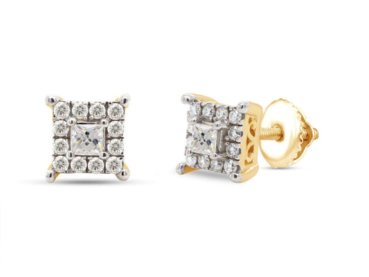 0.50 CT Moissanite Cluster Stud Earrings