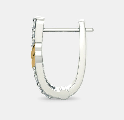 Double Row Huggie Hoop Earrings