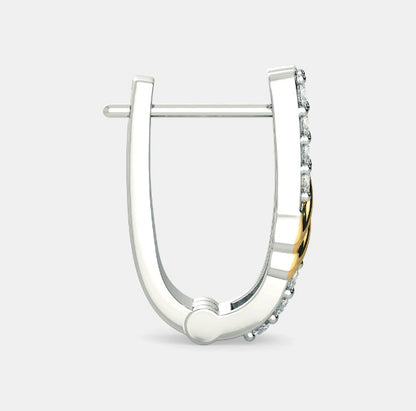 Double Row Huggie Hoop Earrings