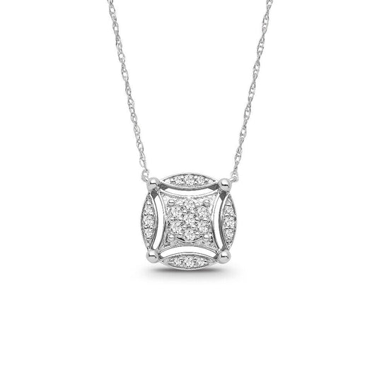 0.25 CT Moissanite Cluster Pendant Necklace