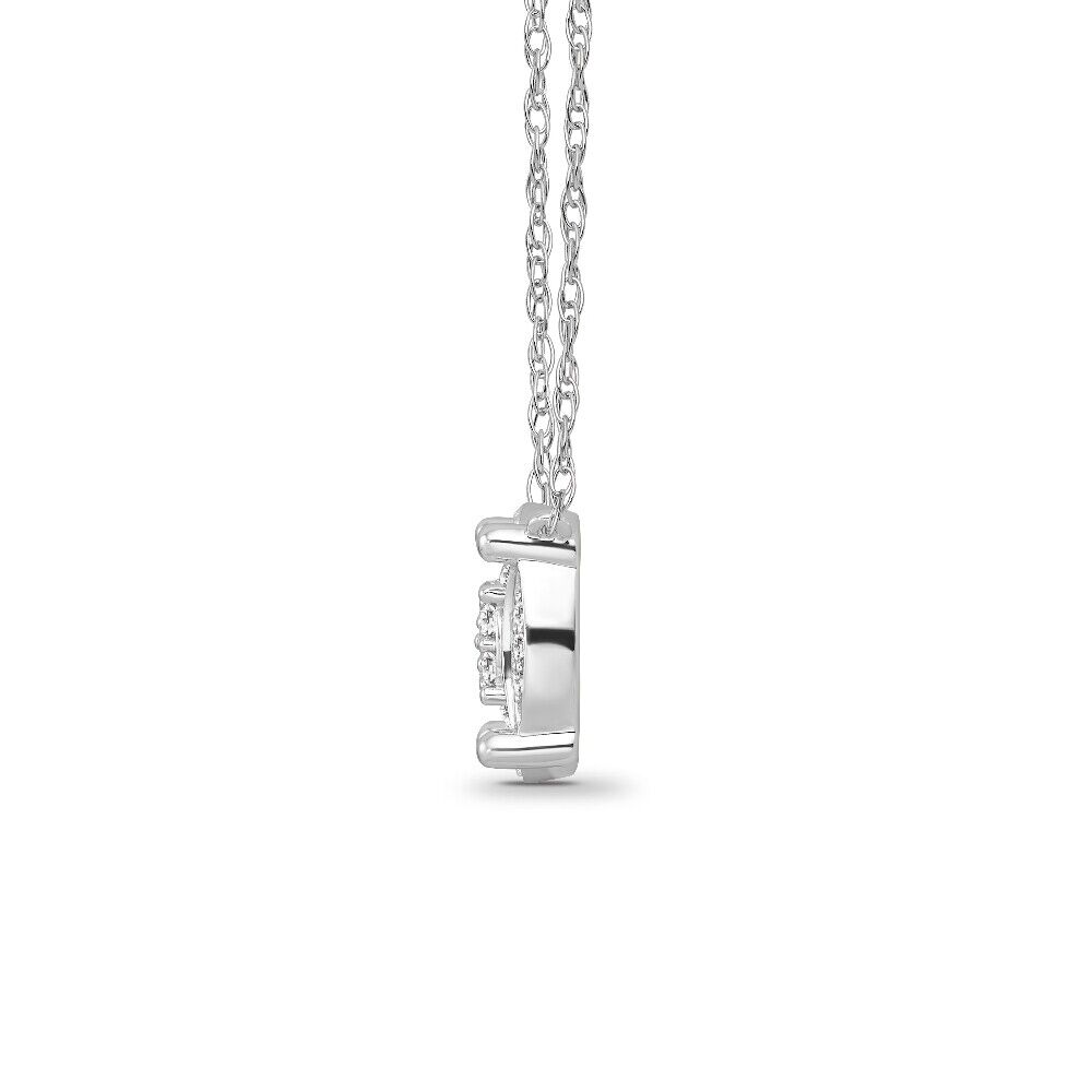 0.25 CT Moissanite Cluster Pendant Necklace