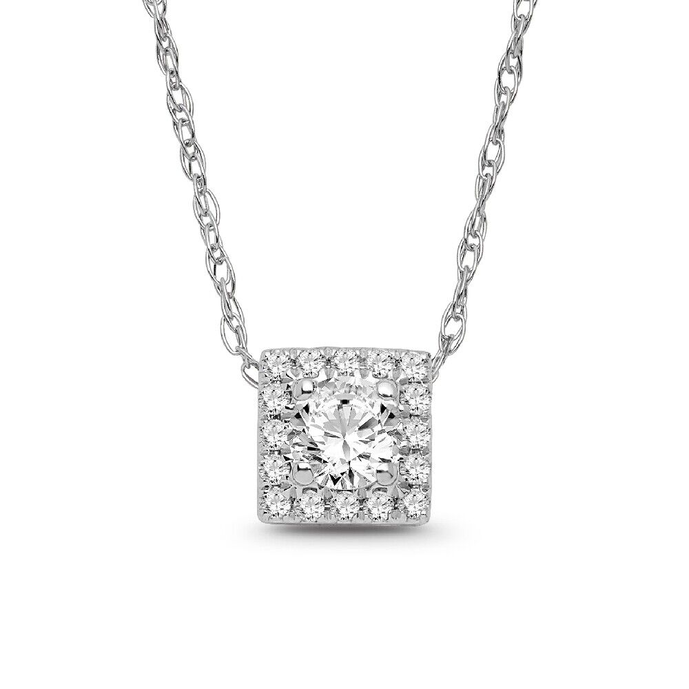 Moissanite Cluster Pendant Necklace