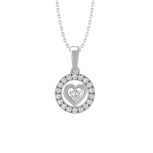 0.20 CT Moissanite Heart Pendant