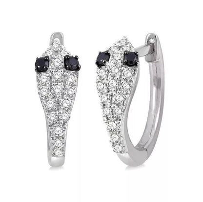 Diamond Snake Hoop Earrings