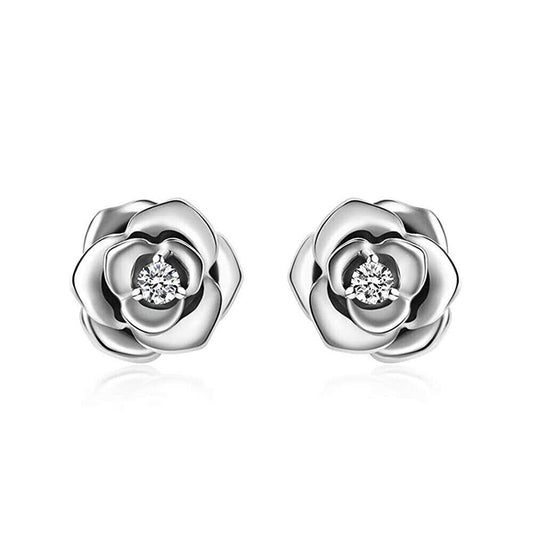 Rose Flower Stud Earrings