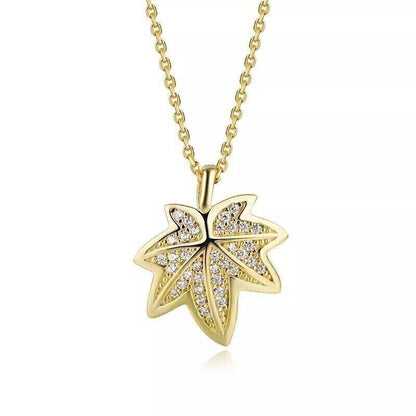 Moissanite Women's Leaf Pendant