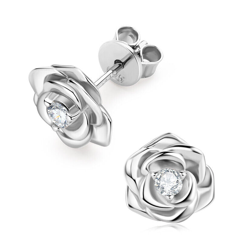 Rose Flowers Women's Stud Earrings