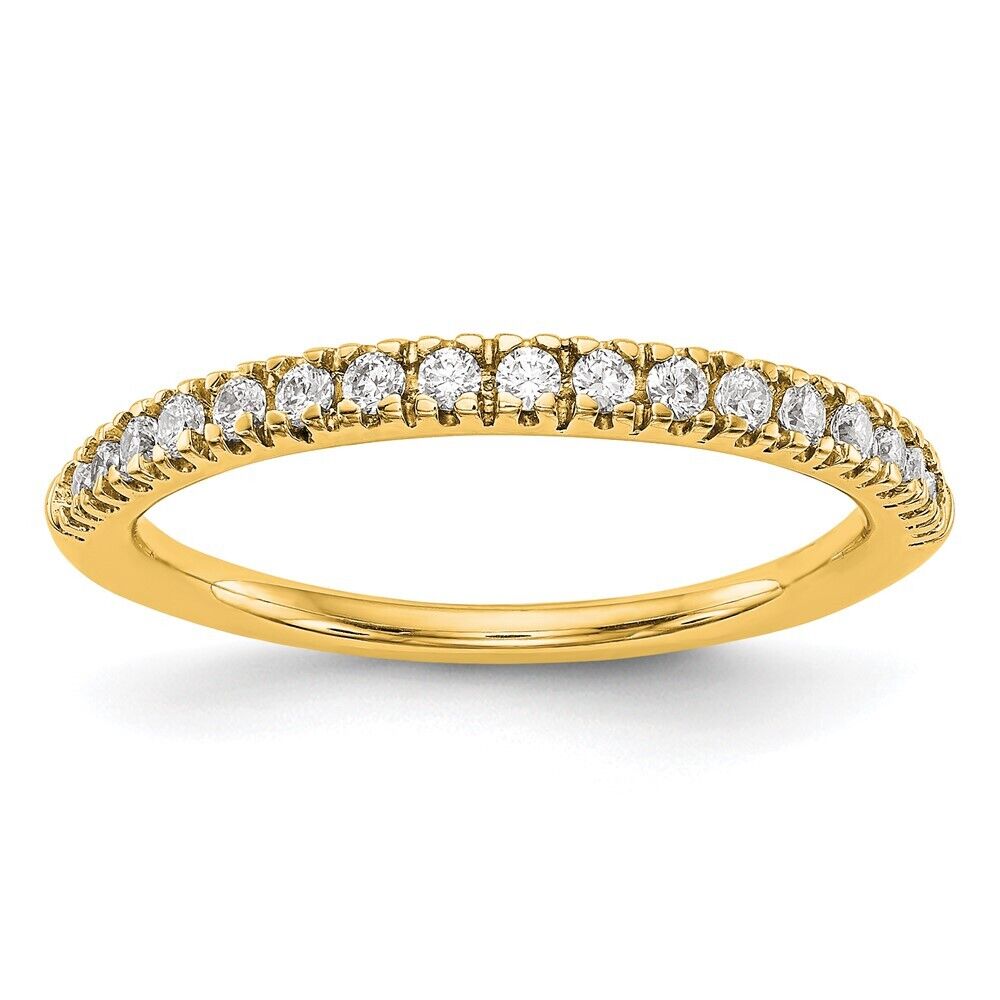 0.25 CT Moissanite Band Ring 14K Yellow Gold