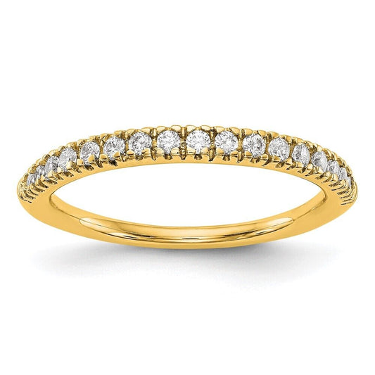 0.25 CT Moissanite Band Ring 14K Yellow Gold