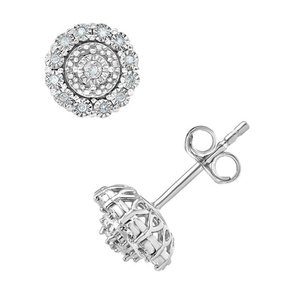 Moissanite Cluster Earrings