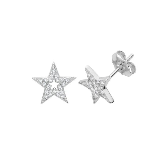 Moissanite Stud Earrings Sterling Silver