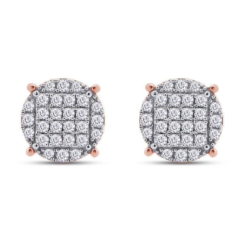 Ladies Moissanite Cluster Earrings