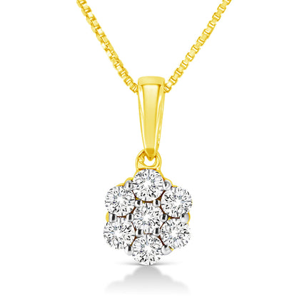 Moissanite Flower Cluster Necklace