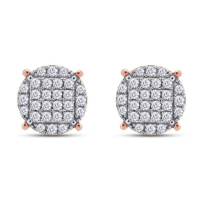 Ladies Moissanite Cluster Earrings