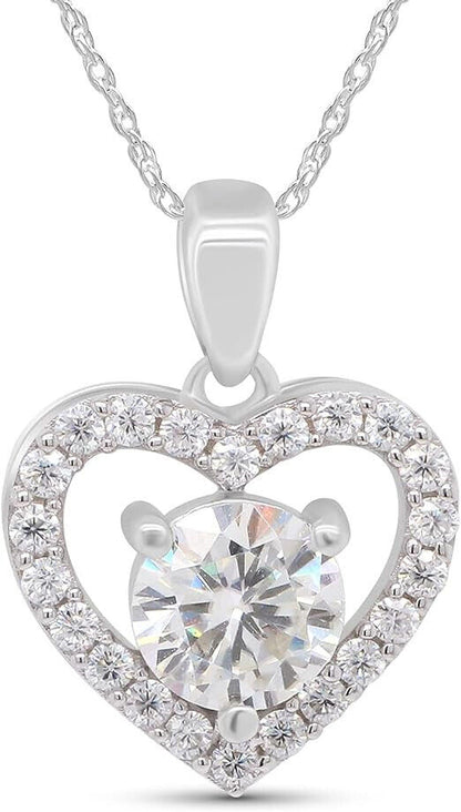 Heart Shape Pendant Silver